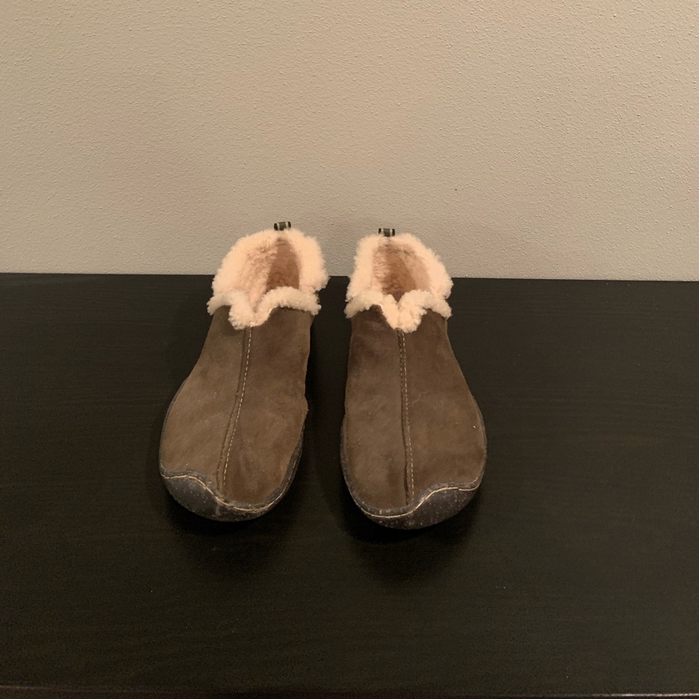 Jambu Women’s Suede Slip Ons With Sherpa Lining